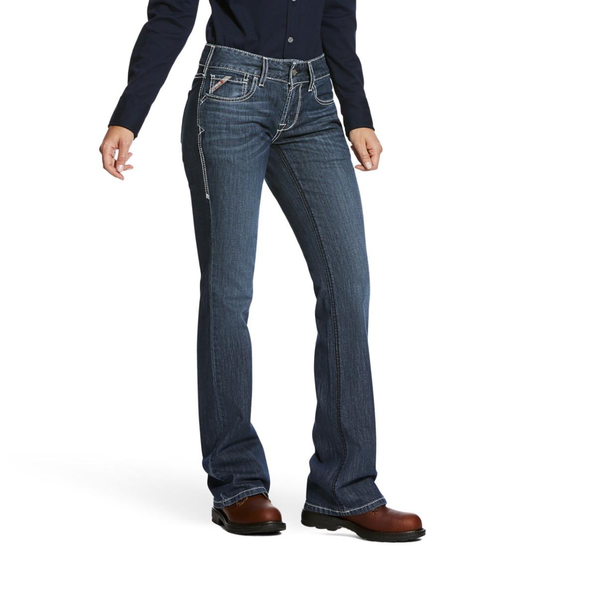 Ariat Women's FR Stretch DuraLight Ella Jean in Azurite